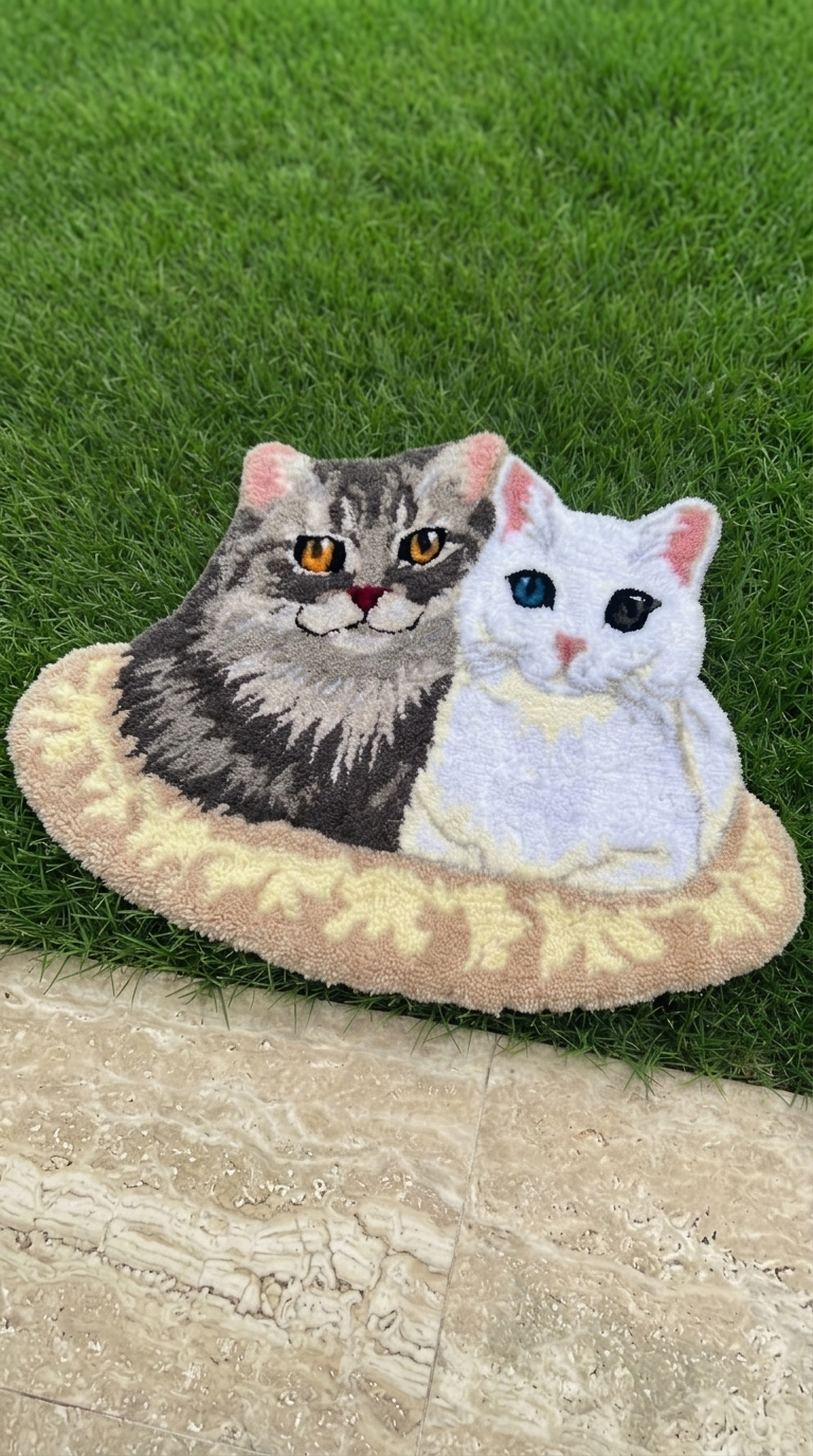 Kedi Portre Halı